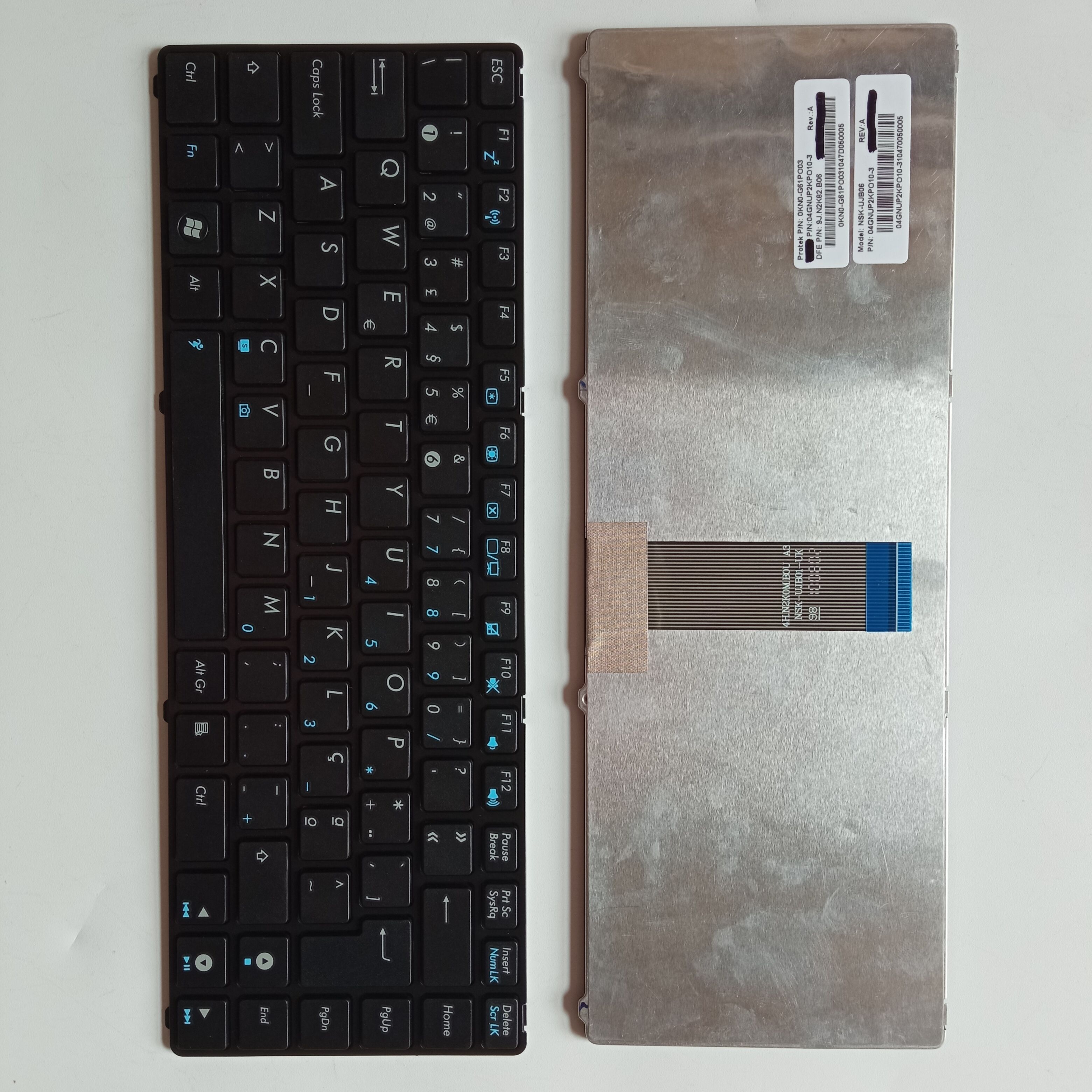Picture of New Replacement Laptop Keyboard For ASUS 1201/UL20 BLACK FRAME BLACK PO Layout